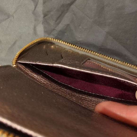 Cole Hann Women's Metallic Leather Wallet / Wristlet - Picture 5 of 5